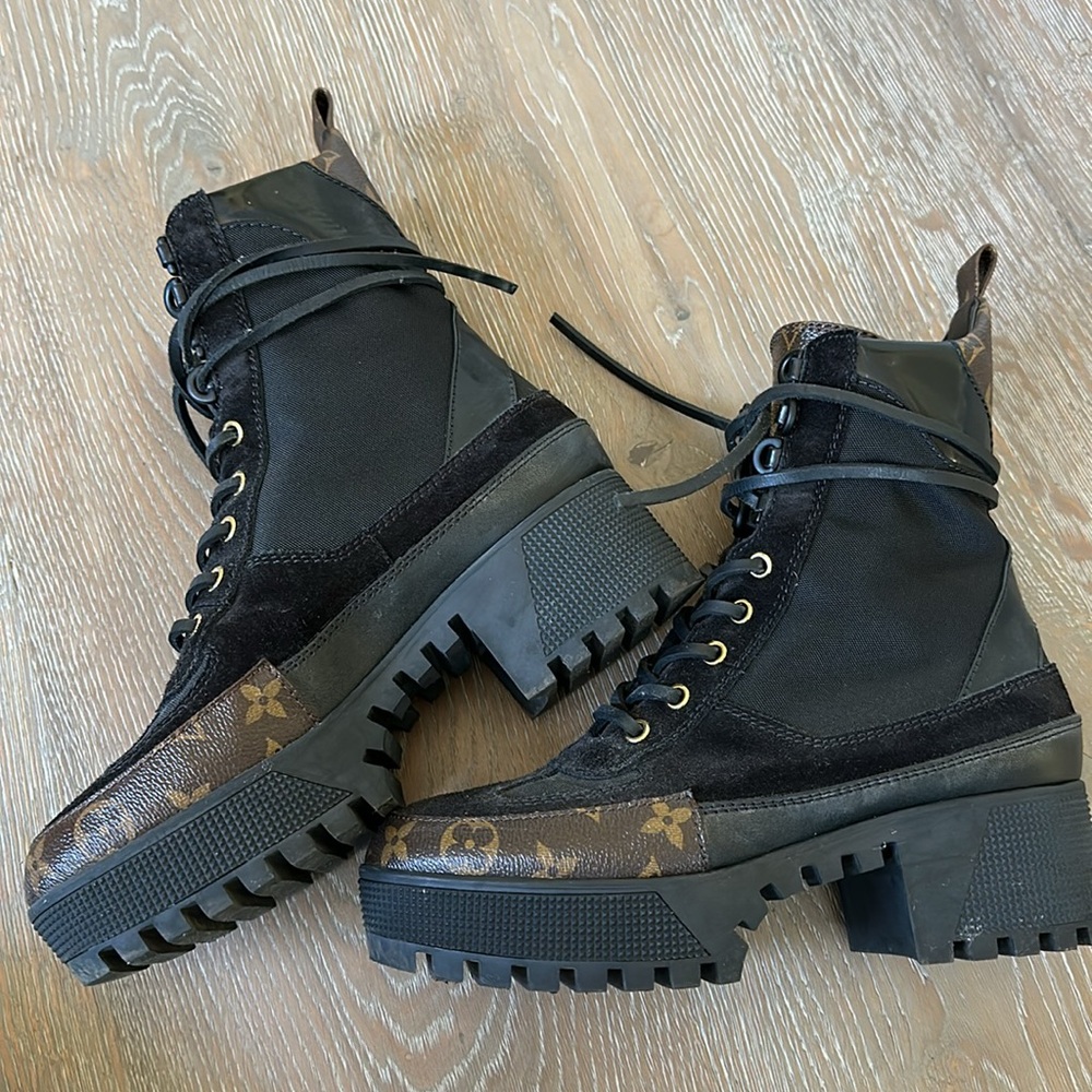 Louis Vuitton platform boot monogram